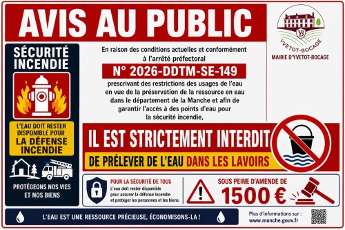 Interdiction de pr&eacute;lever de l'eau dans les lavoirs